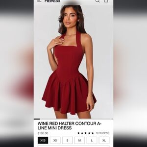 Heiress | Dresses | Red Pleated Backless Cocktail Dress Heiress Beverly  Hills | Poshmark